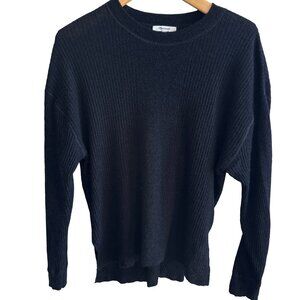 Madewell Ribbed Alpaca-Blend Crewneck Sweater XL Black